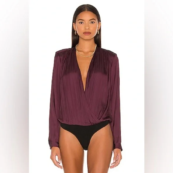 Sevilla bodysuit in fig PAIGE - Picture 2 of 6